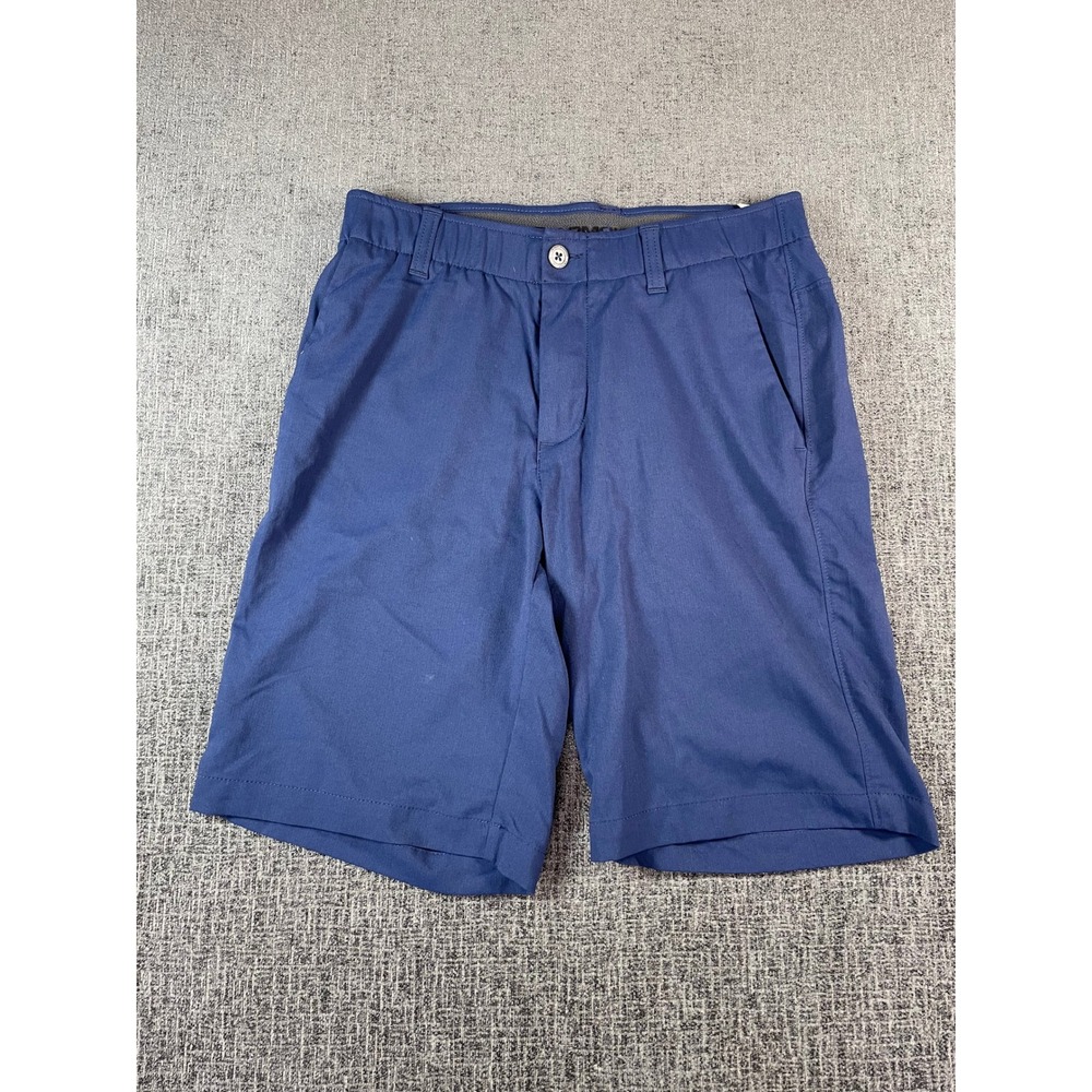 Under Armour HeatGear Mens Golf Shorts Navy Blue Herringbone Size 30 Performance